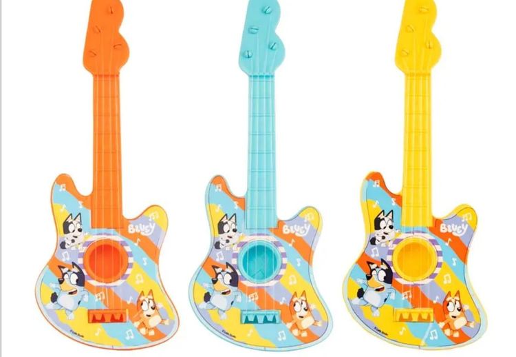 BLUEY Colorful Toy Guitars image 1